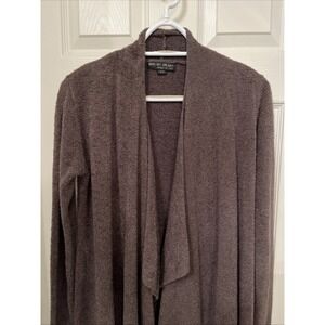 Barefoot Dreams Women's Brown Bamboo Chic Lite Long Sleeve Open Sweater Sz‎ S/M